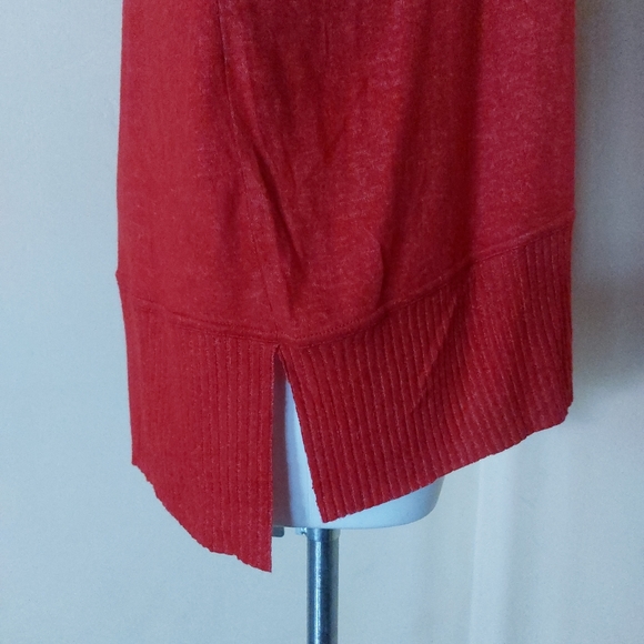 Per Se Womens Plus Size 2X Vibrant Red Coral Soft Long Sleeve Sweater - Picture 3 of 11